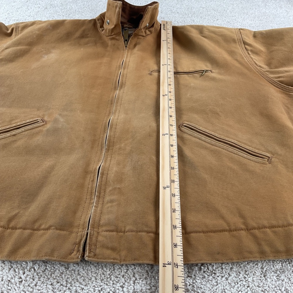 Vintage Carhartt Detroit Jacket Brown Canvas Blanket Lined Made in USA 52 6BLJ - Picture 13 of 14
